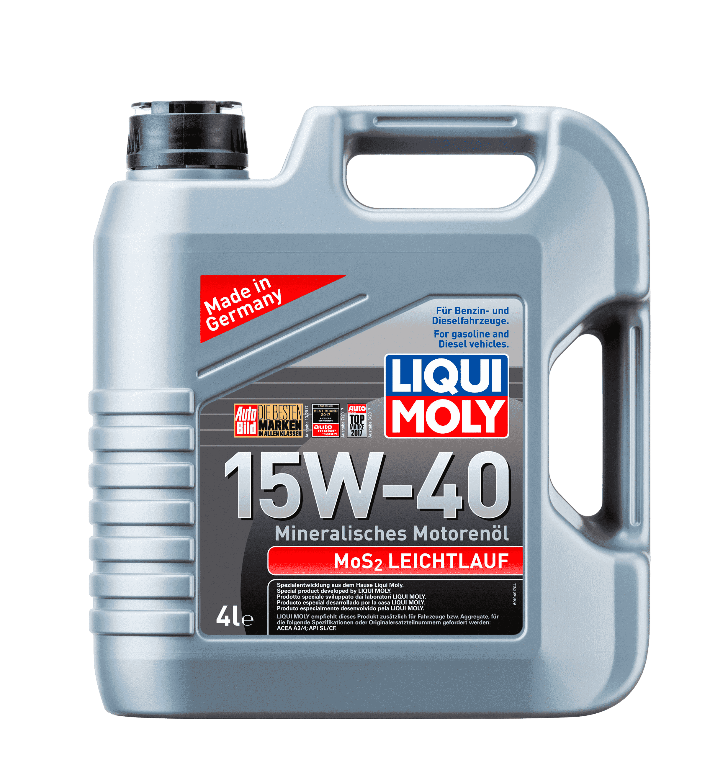 Моторное масло Liqui Moly MoS2 Leichtlauf 15W-40, 4л